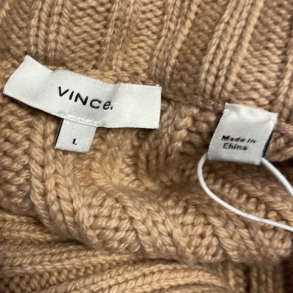 NWT Vince. Ribbed Zipped Wool Blend Cardigan - Picture 11 of 11
